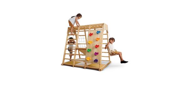 Aventur Indoor Toddler & Child Indoor Gym 6-in-1 Playground Climber