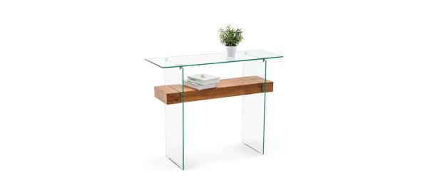 best Ivinta Narrow Glass Co<em></em>nsole Table