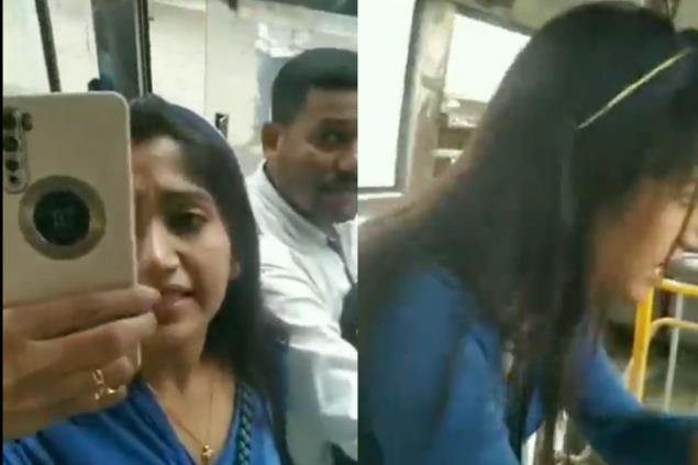 Karnataka Woman, Bus Co<em></em>nductor Fight Over ID Issues, Video Recorded on Phone Surfaces